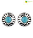 Opaleena Sterling Silver Turquoise Earrings