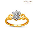 Avsar 18 kt Gold & Diamond Plush Ring