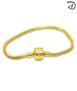 Diovanni Smooth Golden Tone Metal Chain Bracelet