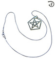 Diovanni Pentagon Star Pendant