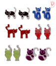 Diva Multiple Hues Animal Design Studs Combo