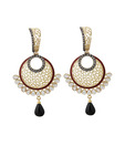 Styleos Golden Black Royal Earrings