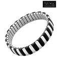 Revv Classic Black & Silver Colour Coated Bracelet