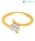 Nakshatra Opulent Diamond Studded Gold Ring