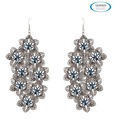 Vendee Blue Stone Floral Earrings