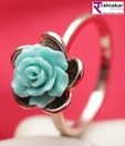 Ratnakar Blue Synthetic Coral Sleek Ring