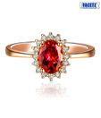 Facetz Sparkling Diamond & Ruby Ring