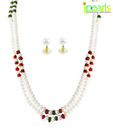 Jpearls Modish Pearl Adorned Necklace Set