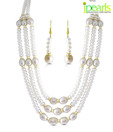 Jpearls Pearl Adorned Gorgeous Necklace Set