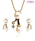 Nisa Pearls Finely Designed Pearl Studded Modish Pendant Set