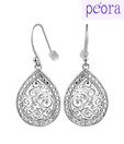 Peora Sterling Silver Intricate Earrings