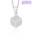 Peora Attractive CZ Studded Sterling Silver Pendant