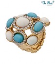 Pari Lavish Blue & White Ring