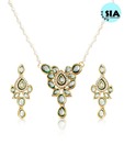 Sia Finely Crafted AD Studded Rasrawa Necklace Set