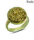 Nathi Round Druzy Ritzy Silver Ring