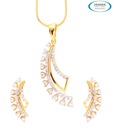 Vendee Chic CZ Studded Pendant Set