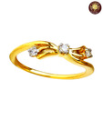 Aarya24kt Pretty Diamond Studded Silver Ring