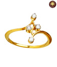 Aarya24kt Gorgeous Diamond Studded Silver Ring