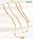 Aiza Criss-Cross Leaf Pattern 18kt Gold Unisex Chain