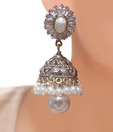 Karishma International Intricate CZ & Pearl Studded Earrings