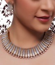 Karishma Elegant AD & Pearls Bridal Necklace Set