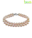 Jpearls 2 String Pink Pearl Bracelet