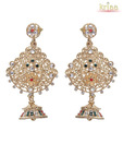 Kriaa Ravishing Maroon+Green Earrings