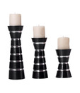 Live n Style Classy Black & Silver Candle Holder