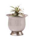 Live n Style Nickel Finish Iron Planter-Medium