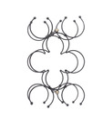 Live n Style Black Coated Iron Wine Rack