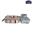 Lock & Lock Lunch Box Set With Striped Pink Bag