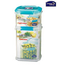 Lock & Lock Set Of Two Multi-lock Transparent Tall Containers