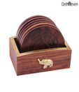 Delhi Seven 6 Coaster Set With Holder