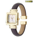 Gossip Gold Tone Black Cuff Watch