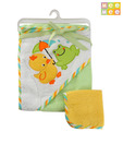 Mee Mee Duck Baby Towel W/Hood-Green For Kids