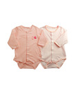 Mums N Babies Baby Body Suits-Set Of 2-Peach-Long Sleeves (Small) For Kids