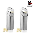 Mosaic Stainless Steel See Through Canister-10Cm Set Of 2 Pcs 