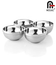 Mosaic Stainless Steel 4Pcs Snack Bowl Set