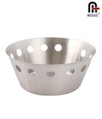 Mosaic Stainless Steel Round Holes Bread Basket