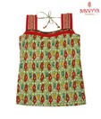 Navvyya Smart Light Green Designer Kurti For Kids