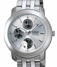 Casio Sleek Steel Subdials Watch
