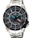 Casio Edifice Black & Aqua Blue Watch