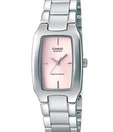 Casio Rectangular Rosy Dial Watch