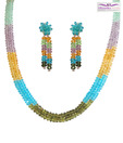 Niharikaa Double String Rainbow Crystal Set