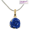 Niharikaa Pearls Blue Coral Pendant Set