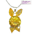 Niharikaa Pearls Yellow Chain Pendant