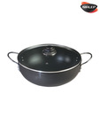 Nirlep 5.5 Litre Hard Anodized Kadhai With Lid