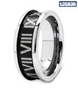 Johareez Roman Black Tungsten Carbide Band Ring