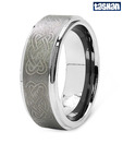 Johareez Designer Silver Tungsten Carbide Band Ring