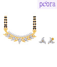 Peora Gold Plated Paisley Mangalsutra Set
